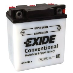 Motobaterie EXIDE Bike Conventional 6Ah, 6V, 6N6-3B-1