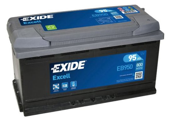 Autobaterie EXIDE Excell 95Ah, 12V, EB950