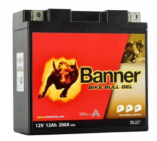 Motobaterie Banner Bike Bull GEL 51221, BGT14B-4 (YT14B-BS), 12V - 12Ah