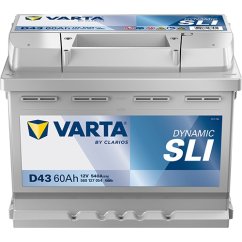 Autobaterie VARTA Dynamic SLI 12V 60Ah 540A, 560127, Levá, D43