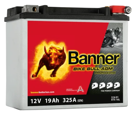 Motobaterie Banner Bike Bull AGM PRO 51601 / BETX 16L, 19Ah, 12V