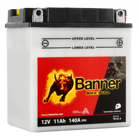 Motobaterie Banner Bike Bull YB10L-B, 11Ah, 12V