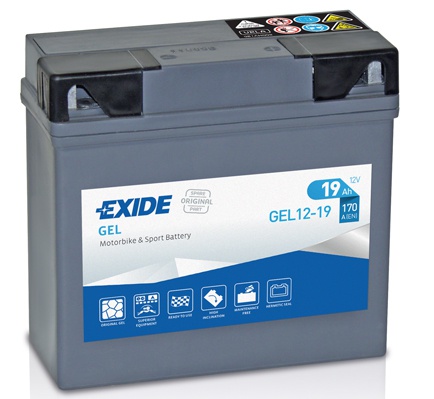 Motobaterie EXIDE BIKE Ready 19Ah, 12V, GEL12-19