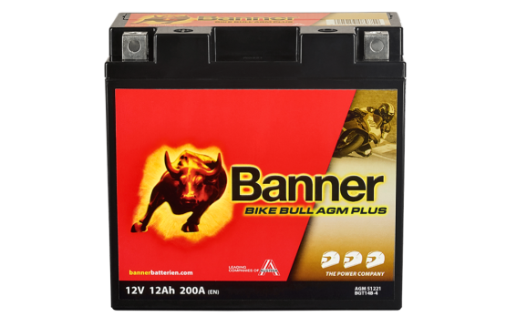 Motobaterie Banner BIKE BULL AGM PLUS 51221 BGT14B-4 (YT14B-BS), 12V - 12Ah
