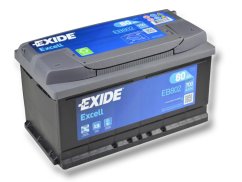 Autobaterie EXIDE Excell 80Ah, 12V, EB802