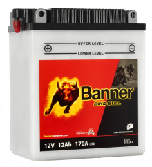 Motobaterie Banner Bike Bull YB12A-A, 12Ah, 12V