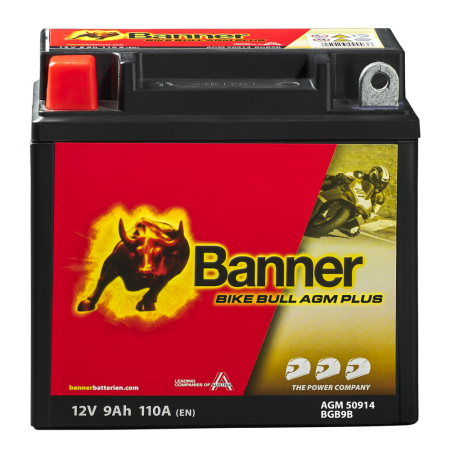 Motobaterie Banner BIKE BULL AGM PLUS 50914 BGB9B, 12V - 9Ah ( YB9-B )