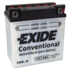 Motobaterie EXIDE BIKE Conventional 9Ah, 12V, YB9L-B / 12N9-3B