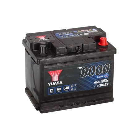 Autobaterie Yuasa YBX 9000 AGM 60Ah 12V 640A L2