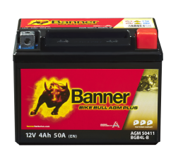 Motobaterie Banner BIKE BULL AGM PLUS 50411 BGB4L-B ( YB4L-B )