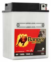 Motobaterie Banner Bike Bull B38-6A, 14Ah, 6V